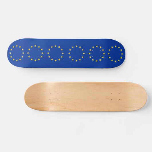 Skateboard met EU-vlag (Horizontaal)