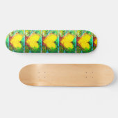 skateboard met goudharten (Horizontaal)