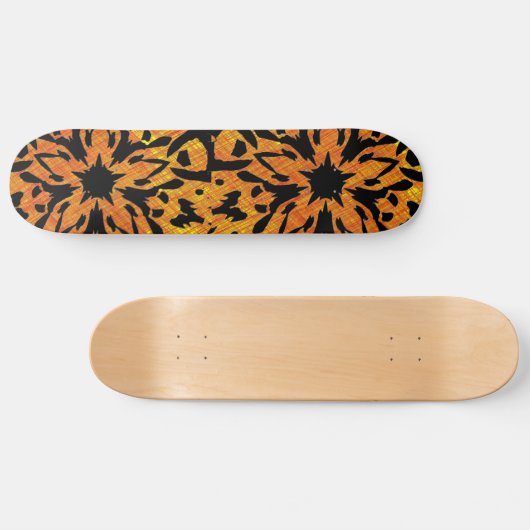 Skateboard met Grafische Bloem (Horizontaal)