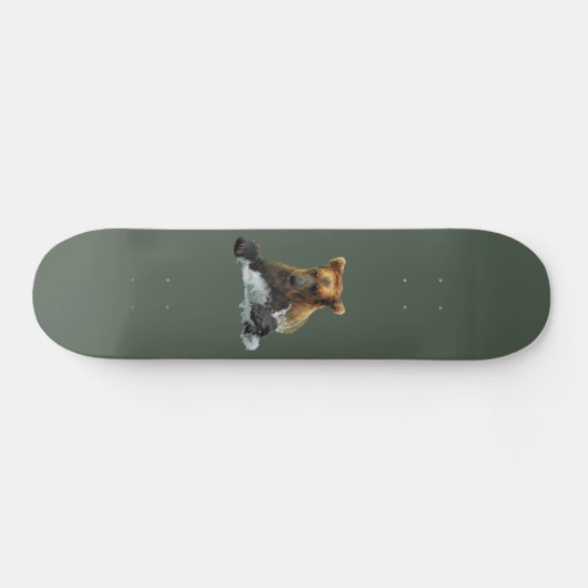 Skateboard met grizzly beer (Horizontaal)