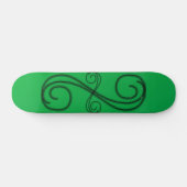 Skateboard met groene gebogen lijnen (Horizontaal)