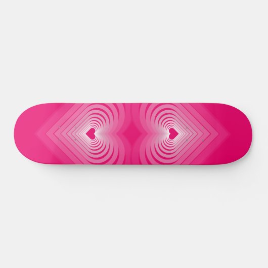 Skateboard met hart - Roze (Horizontaal)