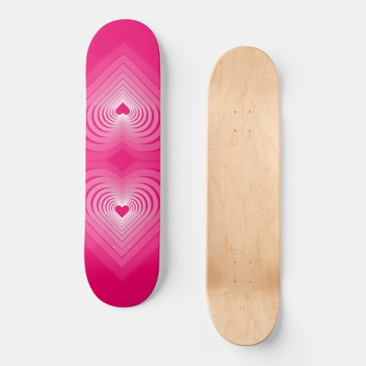 Skateboard met hart - Roze (Voorkant)