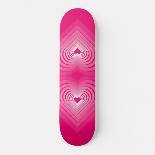 Skateboard met hart - Roze (Voorkant)