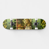 Skateboard met Heilige Roller Jesus Graphic (Horizontaal)