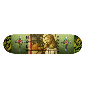 Skateboard met Heilige Roller Jesus Graphic