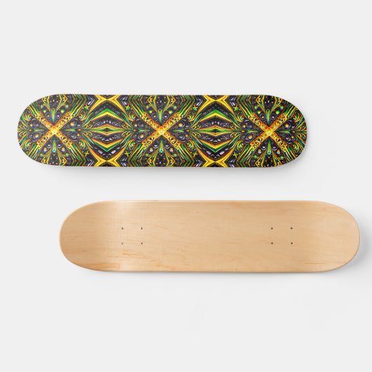 Skateboard met Jamaicaanse kleuren Design (Horizontaal)