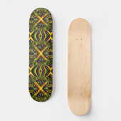 Skateboard met Jamaicaanse kleuren Design (Voorkant)