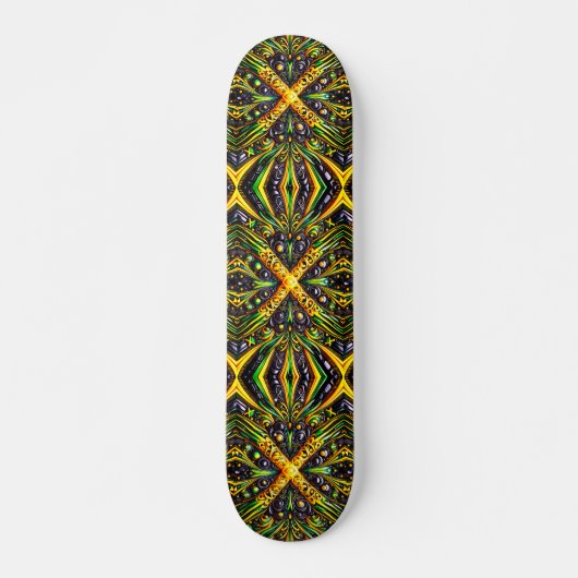 Skateboard met Jamaicaanse kleuren Design (Voorkant)