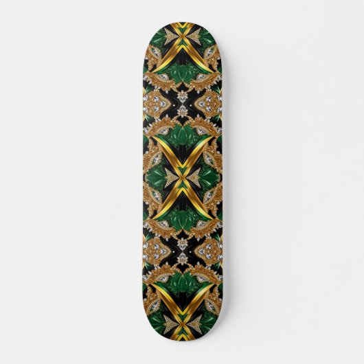 Skateboard met Jamaicaanse kleuren Design (Voorkant)