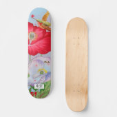 SKATEBOARD MET JAPANESE STROMEN EN HUMMINGBIRD (Voorkant)
