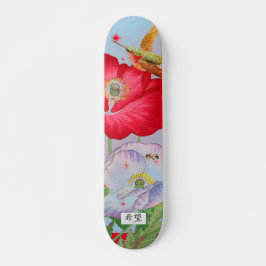 SKATEBOARD MET JAPANESE STROMEN EN HUMMINGBIRD