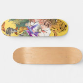 SKATEBOARD MET JAPANESE TIGER EN STROOM (Horizontaal)