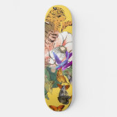 SKATEBOARD MET JAPANESE TIGER EN STROOM (Voorkant)