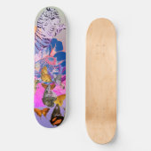 SKATEBOARD MET JAPANESE TIGER EN STROOM (Voorkant)