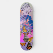 SKATEBOARD MET JAPANESE TIGER EN STROOM (Voorkant)