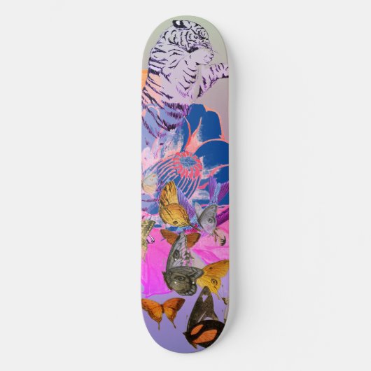 SKATEBOARD MET JAPANESE TIGER EN STROOM (Voorkant)