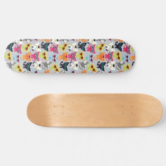 Skateboard met katten (Horizontaal)