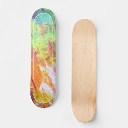 Skateboard met kleurenglas (Voorkant)
