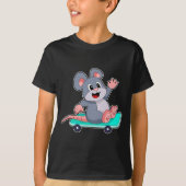Skateboard met muis t-shirt (Voorkant)