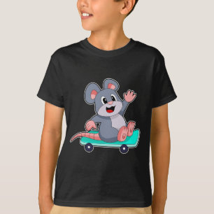 Skateboard met muis t-shirt