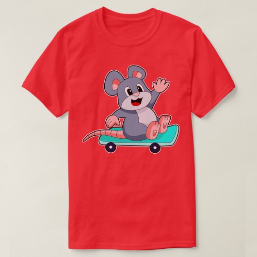 Skateboard met muis t-shirt (Design voorkant)