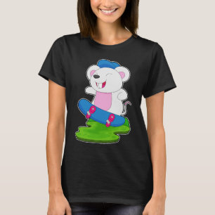 Skateboard met muis t-shirt