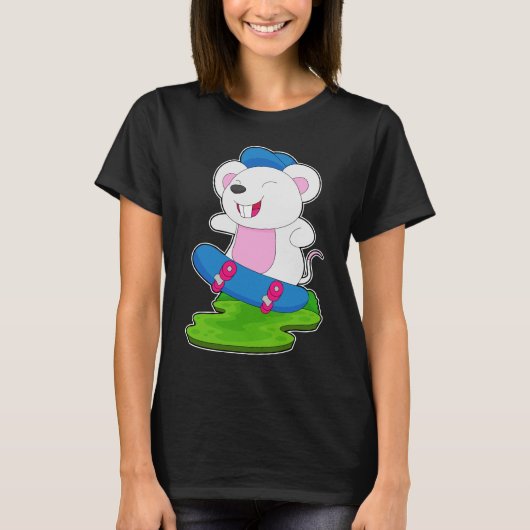 Skateboard met muis t-shirt (Voorkant)