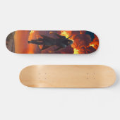 Skateboard met Ninja en Vuur (Horizontaal)