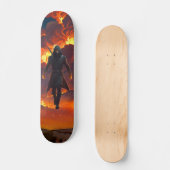 Skateboard met Ninja en Vuur (Voorkant)