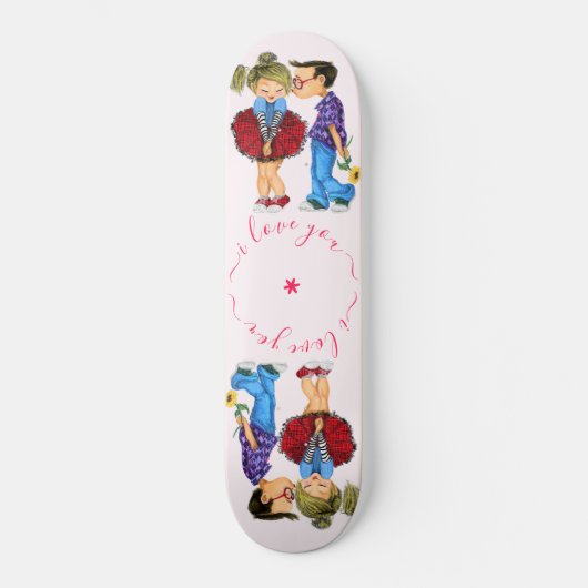 Skateboard met paardeliefde - Ik hou van je (Voorkant)