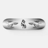 Skateboard met paarden (Horizontaal)