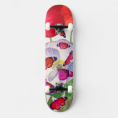 SKATEBOARD MET POPPIËN EN BUTTERFLIES (Voorkant)