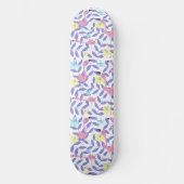 Skateboard met roze flamingoringdruk en tropisch h (Voorkant)