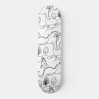 Skateboard met schattige dinosaurussen.