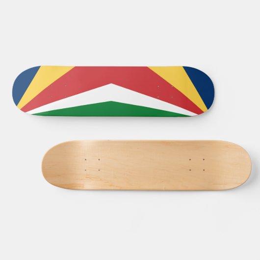 Skateboard met Seychellen kleuren ontwerp (Horizontaal)