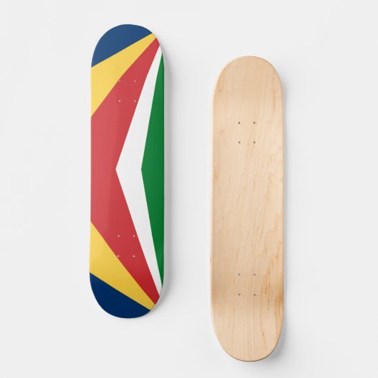Skateboard met Seychellen kleuren ontwerp (Voorkant)