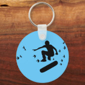 skateboard met sleutelhanger van vogels (Voorkant)