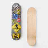 Skateboard met verkeersborden (Voorkant)