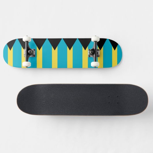 Skateboard met vlag van Bahama's (Horizontaal)