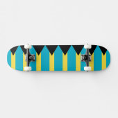 Skateboard met vlag van Bahama's (Horizontaal)