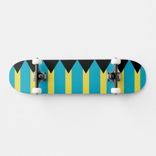 Skateboard met vlag van Bahama's (Horizontaal)
