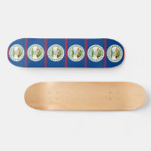 Skateboard met vlag van Belize (Horizontaal)
