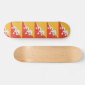 Skateboard met vlag van Bhutan (Horizontaal)