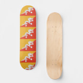 Skateboard met vlag van Bhutan (Voorkant)