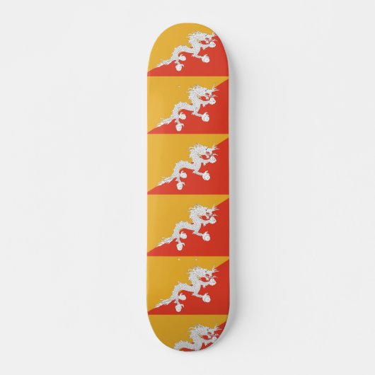 Skateboard met vlag van Bhutan (Voorkant)