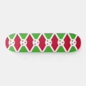 Skateboard met vlag van Burundi (Horizontaal)