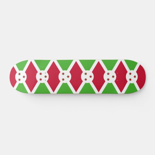 Skateboard met vlag van Burundi (Horizontaal)