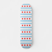 Skateboard met vlag van Chicago, Illinois (Voorkant)
