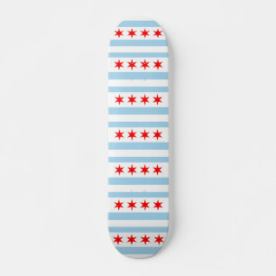 Skateboard met vlag van Chicago, Illinois